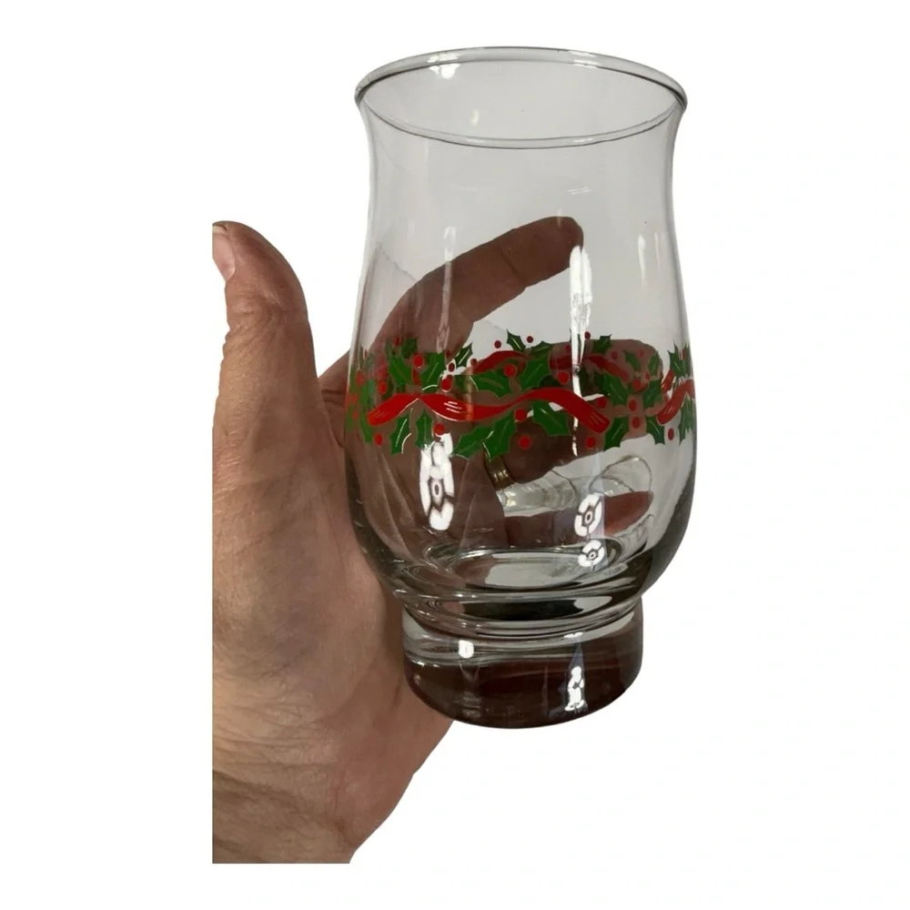 Christmas Holly‎ Vintage Glasses